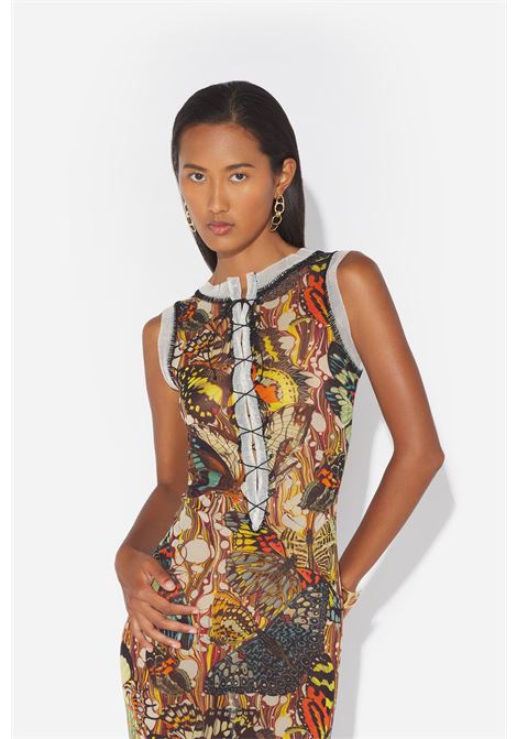 abito lungo donna giallo e multicolor JEAN PAUL GAULTIER | 26/01-W-DR133-M020P1090